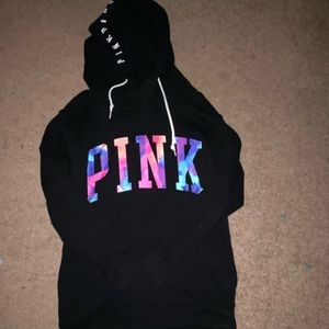 pink hoodie